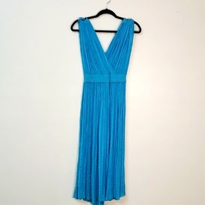 Vintage Turquoise Blue Maxi Dress